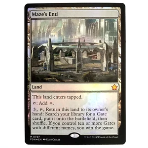 x4 Maze's End Foil Foundations 4x M/NM Playset Land Mythic MTG FDN TCG CCG - Picture 1 of 3