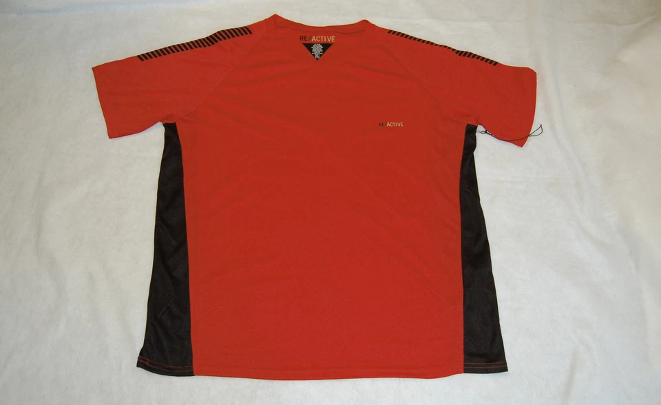HOMBRE Camiseta Activa ROPA DEPORTIVA Roja Negra TELA TRANSPIRABLE Lt Wt L 42-44 Foto 1 de 1