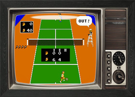 NES Tennis Framed Wall Art Poster Canvas Print Picture