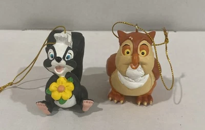 Disney Flor Mofeta Y Búho Adornos de Navidad del Libro de Cuentos Bambi ¡LEER! Foto 1 de 4
