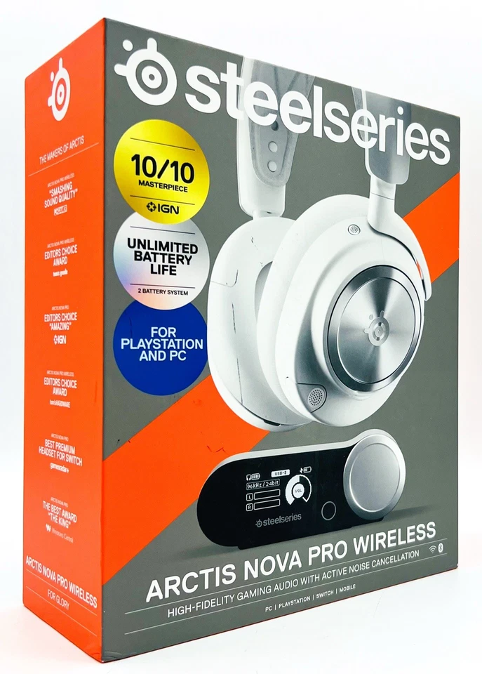 SteelSeries Arctis Nova Pro Wireless Headset For PC / PS5  - White READ DESCRIPT - Image 1 of 4