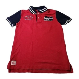 Polo Ralph Lauren New York Athletic Div. RUGBY  Red Polo Shirt Youth Boys Size 7 - Picture 1 of 10