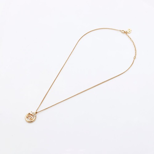Collana Christian Dior CD logo strass oro WS11442