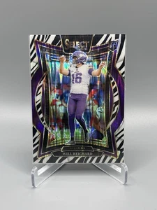2024 Panini Select Will Reichard #21 Zebra Prizm  Concourse Vikings RC Case Hit - Picture 1 of 2