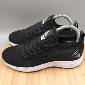 Peak Running Shoes Womens Size 6.5 Black White Knit Athletic Lightweight EW0128H - Picture 1 of 10