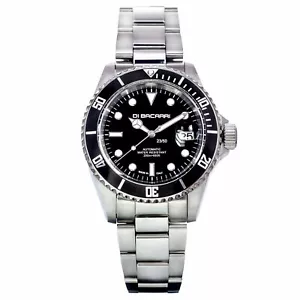 Di Bacarri Edizione Limitata 42mm Marina Diver Acciaio Inox Quadrante Nero Be - Foto 1 di 1