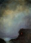 Original acrylic painting. 18x24. Stormy Sky. Landscape Tonalist-Direct J Smith.