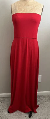 Encantador Vestido Charlies Para Mujer Talla XL Rojo Sin Tirantes Informal Foto 1 de 4