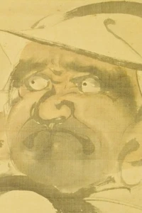 Japanese Painting Art Hanging Scroll 68.1" Dharma Antique OLD Picture Japan c223 - Picture 1 of 12