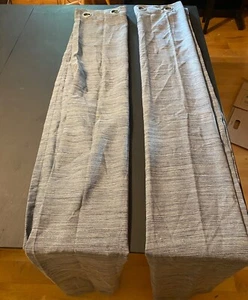 Set of 2 Blur / Gray Polyester 52 X 84" Curtains Classic Casual - Picture 1 of 6