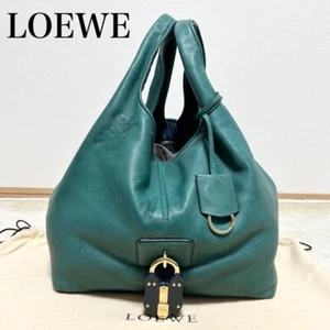 Loewe Karie Nappa Aire Tote Bag Handbag Purse Leather Green Rare Authentic - Picture 1 of 16