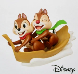 Hallmark 2023 Schnee viel Spaß Chip & Dale Disney Weihnachten Andenken Ornament Neu im Karton - Bild 1 von 3