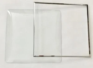Pam Clock 15" Square Replacement Clear Glass Dome with Trim Ring FREE SHIP - Picture 1 of 1