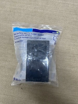 Leviton 3 Wire Receptacle 50A 250V Black 5050-P00 Surface Mount NEMA 10-50R - Image 1 of 4