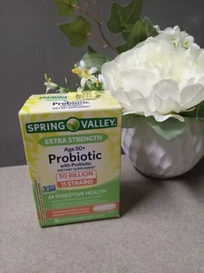 Spring Valley Extra Strength Age 50+ Probiotic with Prebiotic 50 Bill.Ex:09/2025 - Picture 1 of 2