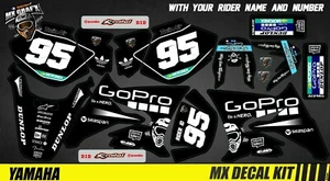 Kit Déco Moto pour / Mx Decal Kit for Yamaha DT50 - GoPro Black - Picture 1 of 1