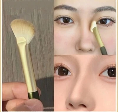 White half fan Nose shadow brush, Contour brush, Blending brush Eye Shadow brush