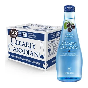 Bebida de agua de manantial espumosa Clearly Canadian Mountain Blackberry, natural... - Imagen 1 de 6