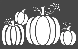 1- 7x11 inch Stencil, (TG-27) Pumpkins (6mil)***** - Picture 1 of 2