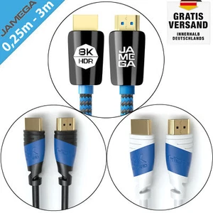 Câble HDMI 8K 2.1 Ultra Haute Vitesse DSC 48 Gbit/s 4K eARC HDR UHD HDTV HDR10+ PS5 - Photo 1/18