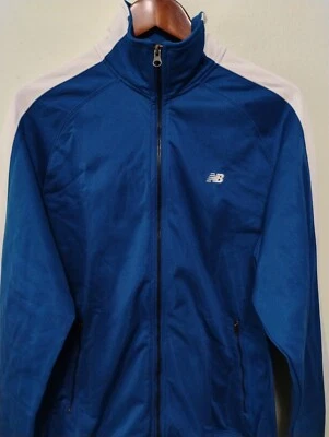 New Balance Full Zip Track Jacket Mens Large Blue Pockets Two Toned - Image 1 of 4