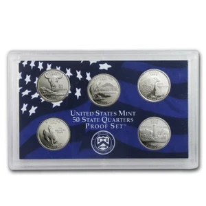 2007 S - 50 State Quarters Series - 5 Clad Quarter Proof Set - Picture 1 of 4