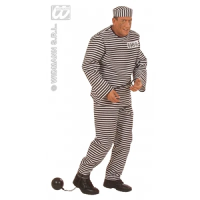 Fantasia masculina de luxo prisioneiro condenado - Imagem 1 de 2