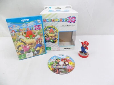 Como nuevo disco de juego Nintendo Wii U Mario Party 10 en caja + Mario Amiibo Foto 1 de 4
