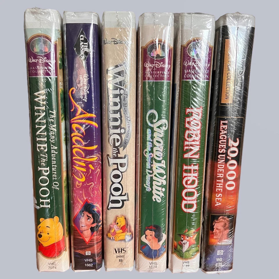Lot of 6 MASTERPIECE Collection Walt Disney VHS SEALED UNOPENED Tape Aladdin - Image 1 of 4