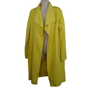 Vero Moda Yellow Open Trench Waterfall Coat Women Size M Long Sleeve Lightweight - Picture 1 of 18