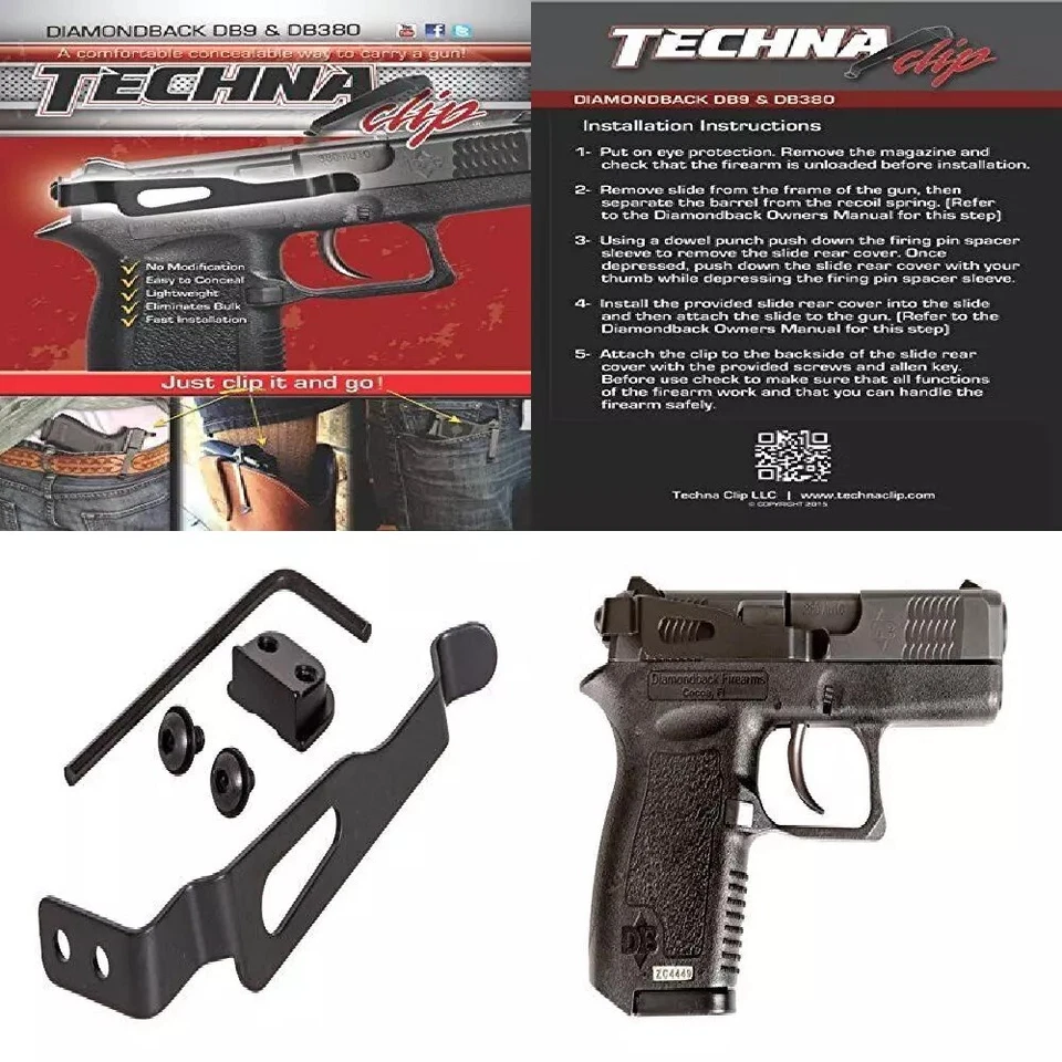 Techna Clip Diamondback Db9 & Db380 BLK RH