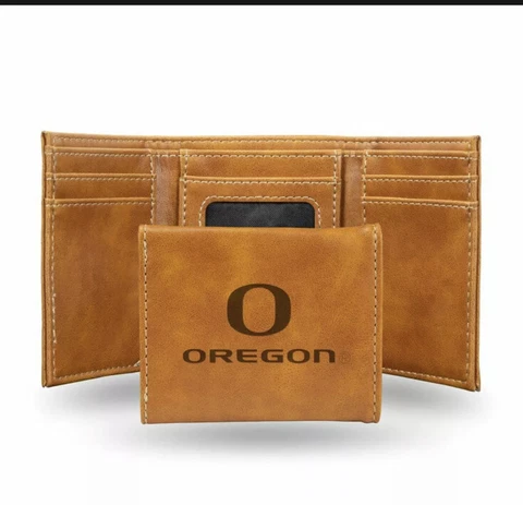 Oregon Ducks Bi-Fold Leather Wallet NCAA Cover
