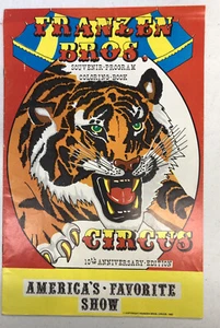1982 Franzen Bros. Circus Souvenir Program And Coloring Book. Lions Tigers Oh my - Picture 1 of 8
