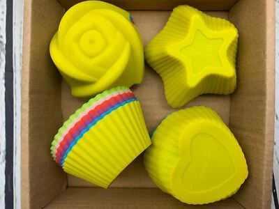 Silikon Cupcake Liner Wiederverwendbare Backformen Antihaft Leicht zu reinigen 24 Stück - Bild 1 von 4