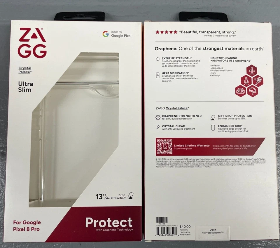 ZAGG Crystal Palace Series Protective Case for Google Pixel 8 pro - Clear - Image 1 of 1