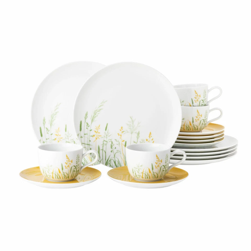 Seltmann Weiden Liberty Kaffeeservice 18-tlg. Geschirr Set Meadow Grasses Curry - Bild 1 von 1