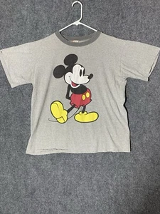 Vintage Mickey Mouse Big Logo Walt Disney World Souvenir T Shirt Distressed S/M - Picture 1 of 14