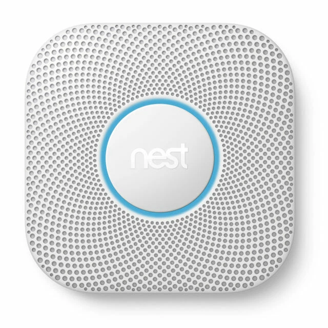 Google Nest 2nd Gen Protect Smoke and Carbon Monoxide Alarm Detector with Battery - White