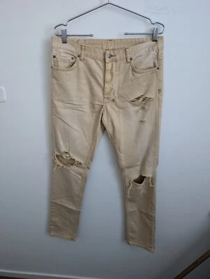 Ksubi Jeans Mens Size 32 Beige Medium Wash Denim Chitch Indies Woes Adults - image 1 of 4