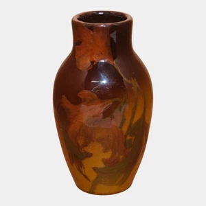 Jarrón Rookwood Pottery 1905 esmalte estándar flores de naranja 926E Lindeman - Imagen 1 de 6