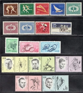 SELLO ALEMANIA RDA 1960/63 Sc# 448/9, B 65/6, B67/9, 657/9 Y B98/102 MNH SPORTS - Imagen 1 de 1