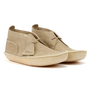 Clarks Originals Desert Rain Suede Men's Dark Sand Boots - Picture 1 of 8