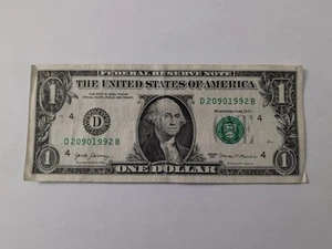 $1 One Dollar Bill 20901992 Birthday / Anniversary February 9 1992 / Sept 2 1992 - Picture 1 of 6