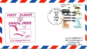 Pan American World Airways Primeros Vuelos Aeropuerto Miami Florida - Providenciales - Imagen 1 de 2