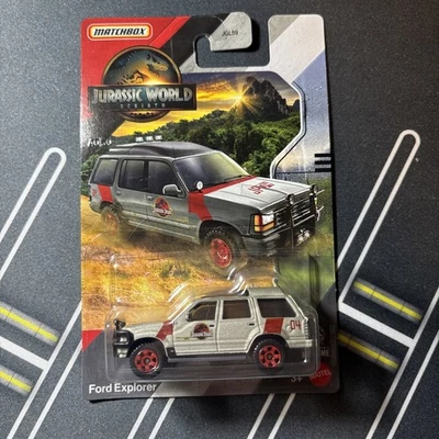 Caja de cerillas Parque Jurásico/Renacimiento Mundial 2025-1994 Ford Explorer JP04 Tributo Deco Foto 1 de 3