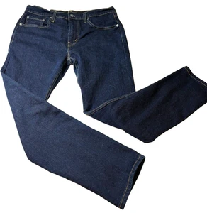 Pantalones de mezclilla para hombre Levis 502 33x32 azul lavado oscuro algodón rojo etiqueta ropa de trabajo pantalones de mezclilla - Imagen 1 de 10