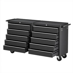 Giantz Tool Chest Trolley 10 Drawers Toolbox Storage Black - Picture 1 of 7