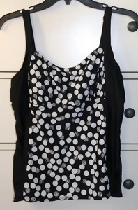 Damen St. John's Bay schwarz/weiß Tankini Oberteil Größe 16 - Bild 1 von 6