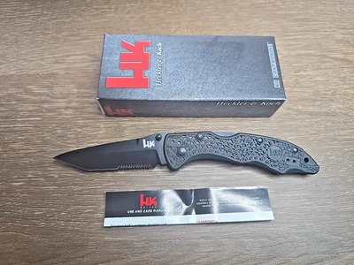 Heckler & Koch PIka II Tanto Knife 3.5" Black Combo Blade 14452SBK (Benchmade) - Image 1 of 4