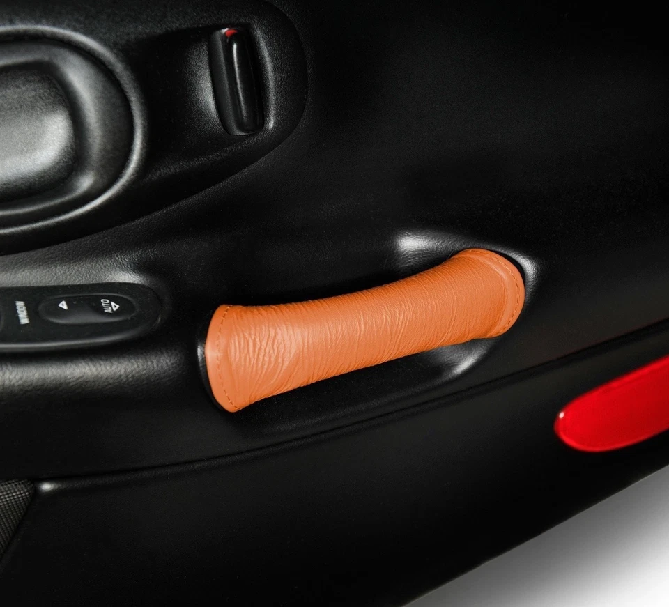 Corvette C5 1997-2004 cuero naranja puerta tirador envolturas 636060 Foto 1 de 1